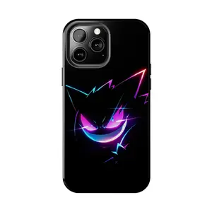 Shadow Pokemon Gengar Anime Case for iPhone 17-7 Pro Max Plus & Samsung Galaxy S25-S21 Ultra Plus - Neon Ghost Shadow Graffiti Aesthetic Phone Cover unisex