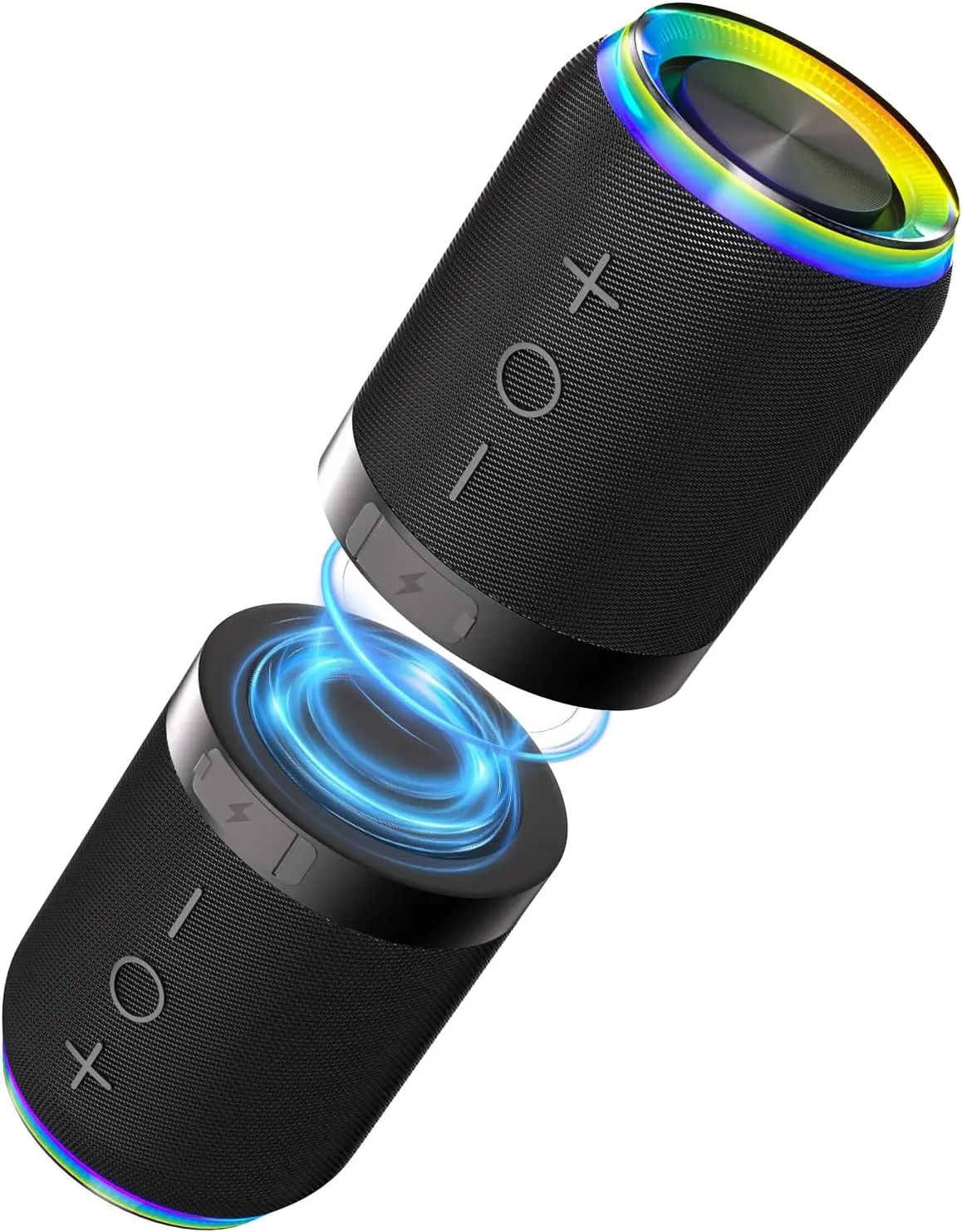 2 in 1 Magnetic Splittable Bluetooth Speaker - Portable Wireless Speaker System with TWS Stereo Surround Sound - Detachable Magnetic Split Speakers Immersive Audio - Professional Home, Outdoor, and Travel Sound Solution for Smartphones and Tablets