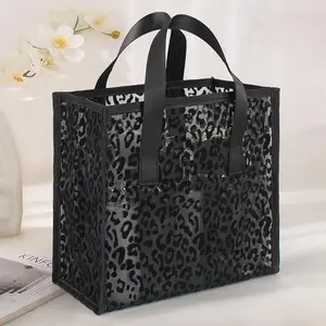 Black Bag-Lightweight, Breathable Travel And Beach Organizer with Dual Handles, Cosmetic Storage, And Stylish Cut-Out Design, Beach Bag Extra Large