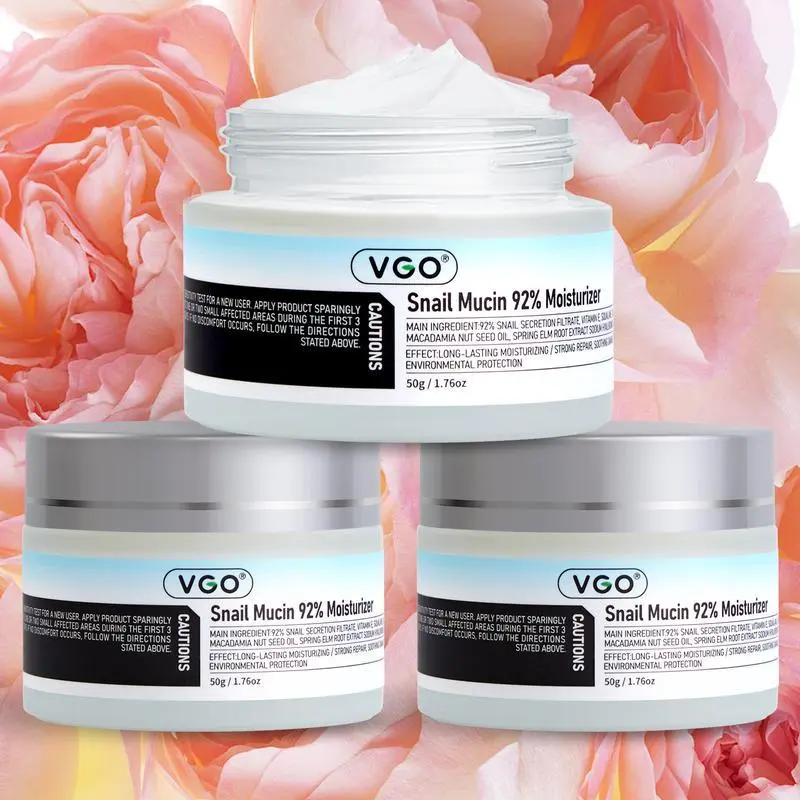 VGO Baba De Caracol Restorative Daily Care Set - Vitamin C Serum | 92 Snail Moisturizer for Hydration Skin Radiance Repair moisturizing Comfort Hydrating Moisture Hydrate Radiant