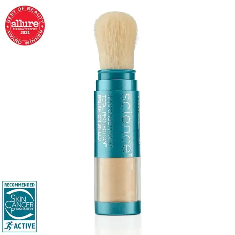 Colorescience Sunforgettable Total Protection Brush-On Shield SPF 50 Award-Winning All-Colors Sunscreen for Broad-Spectrum UV Protection