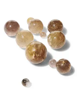 Golden Rutilated Quartz Sphere