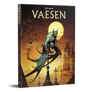 Vaesen: Mythic Carpathia - a nordic horror TTRPG from Free League Publishing with new mysteries a full color map and new character archetype Vampire Hunter!