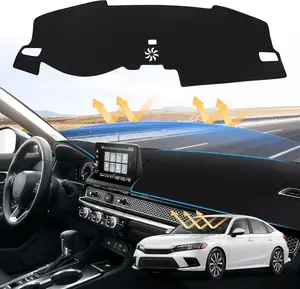 KUST Civic Dash Cover for 2025 2024 2023 2022 Honda Civic Dashboard Cover Mat for Civic 11th Gen Accessories Sun Shade Non-Slip Dashboard Protector Anti-Glare&Beat The Heat