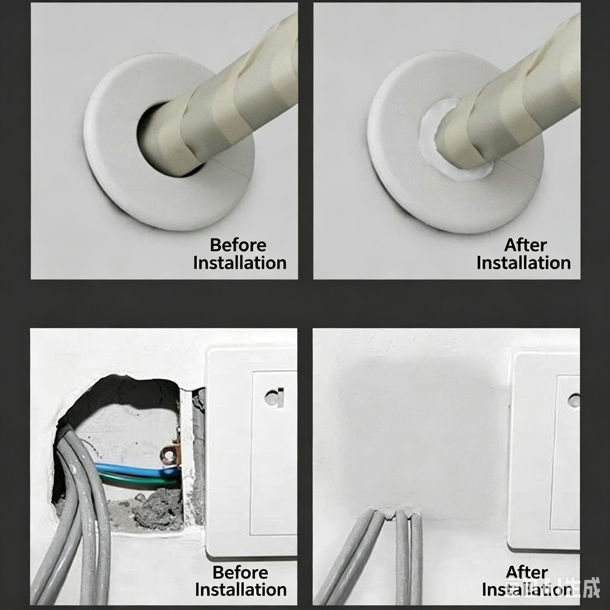 White AC Hole Sealing Putty, Waterproof, Rat‑Proof, High‑Temperature Resistant, Household Filling Mud for Toilet, Sewer & Wall Repair，You'll receive exactly 10 pcs