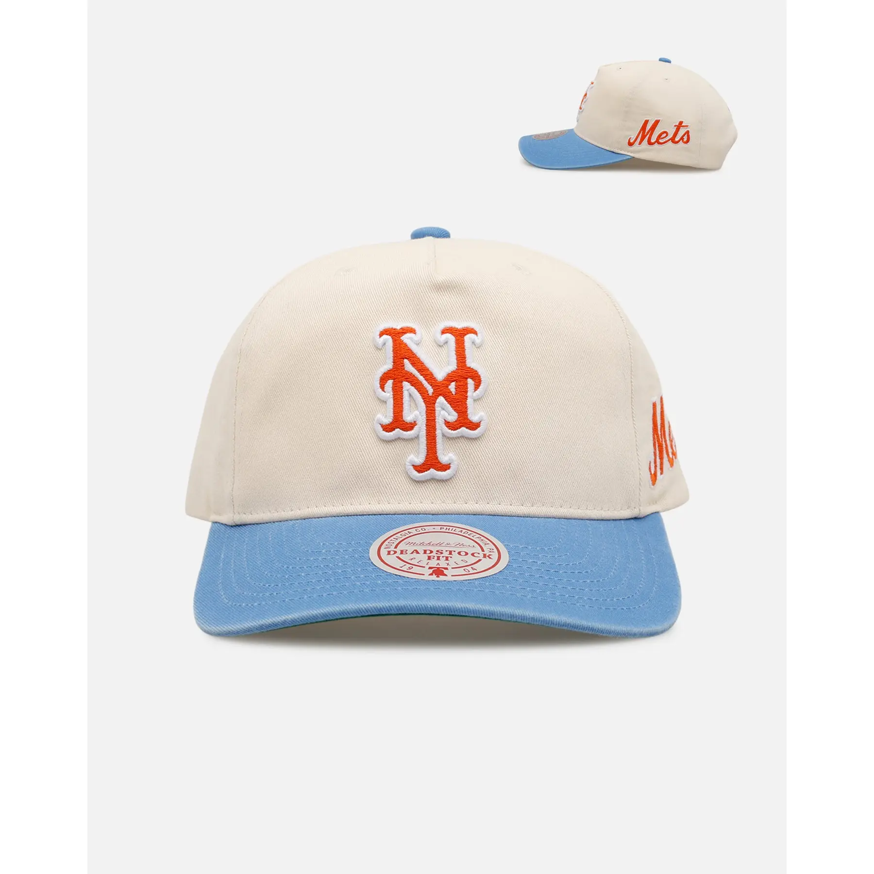 Mitchell & Ness New York Mets 'Washed Cotton' Deadstock Snapback Off White
