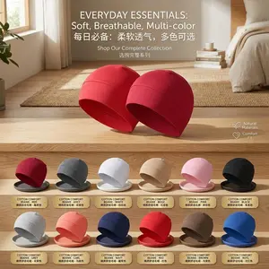 2Pcs/4Pcs 100% Viscose Beanie Hats for Men and Women - Lightweight Helmet Liner Sleeping Cap Perfect for Chemo Hair Loss, Soft Breathable Comfortable Stretchy Skull Cap for Winter Cold Weather Indoor Outdoor Activities