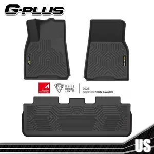 Car Floor Mats Fit for 2020-2024 Tesla Model Y,All-Weather Protection,Waterproof & Easy Clean Rubber Liners,3D Molded Anti-slip Mats
