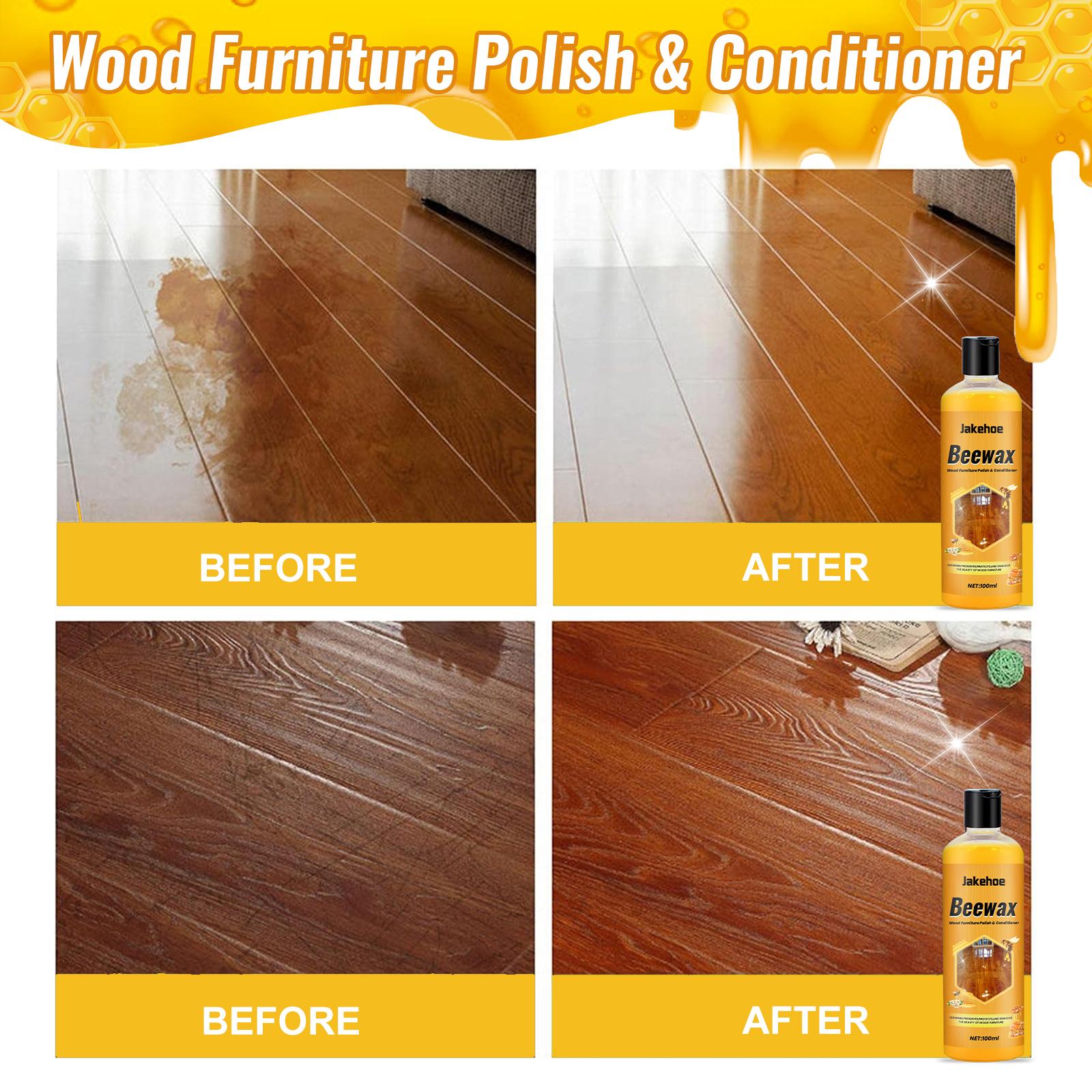 Jakehoe5  Beeswax Wood Polish Spray– Deep Clean, Natural Shine & Protection, Non-Greasy Anti-Dust Finish for Floors & Furniture