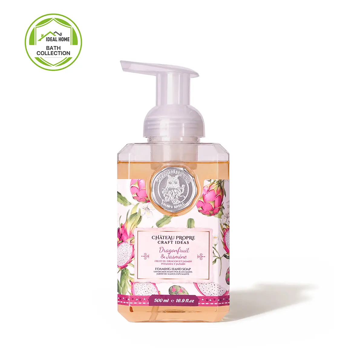Chateau Propre Dragonfruit & Jasmine Foaming Hand Soap, 16.9 oz | Luxury Moisturizing Hand Wash with Rich Foam, Gentle Formula for Soft & Fresh Hands