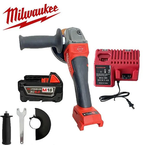 Milwaukee 2880-20 M18 Brushless Cordless Angle Grinder (Power Tools, Angle Grinding Machine), 4-1/2 in/5 in, 8500 RPM Max Fast Metal Cutting Tool for Garage Repair, Construction Jobs, Cordless Angle Grinders