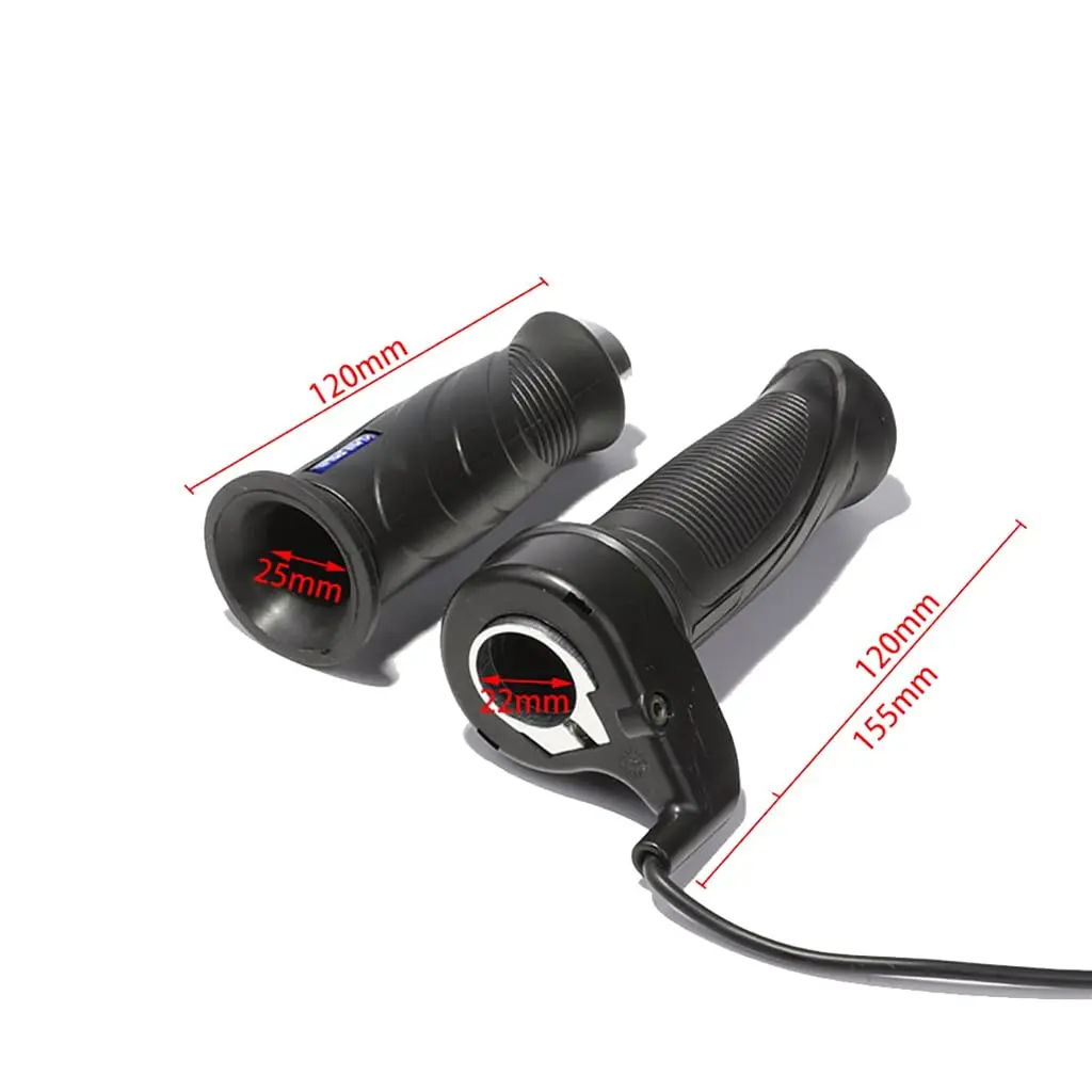 A Pair 7/8" 22mm Hand Grips Twist Throttle Motorcycle Handlebar Grips Universal for 24V 36V 48V E-Bike Electric Scooter ATV UTV Go Kart Drift Trike Golf Cart Quad Buggy Dune Moped 4 Wheelers Tricycle