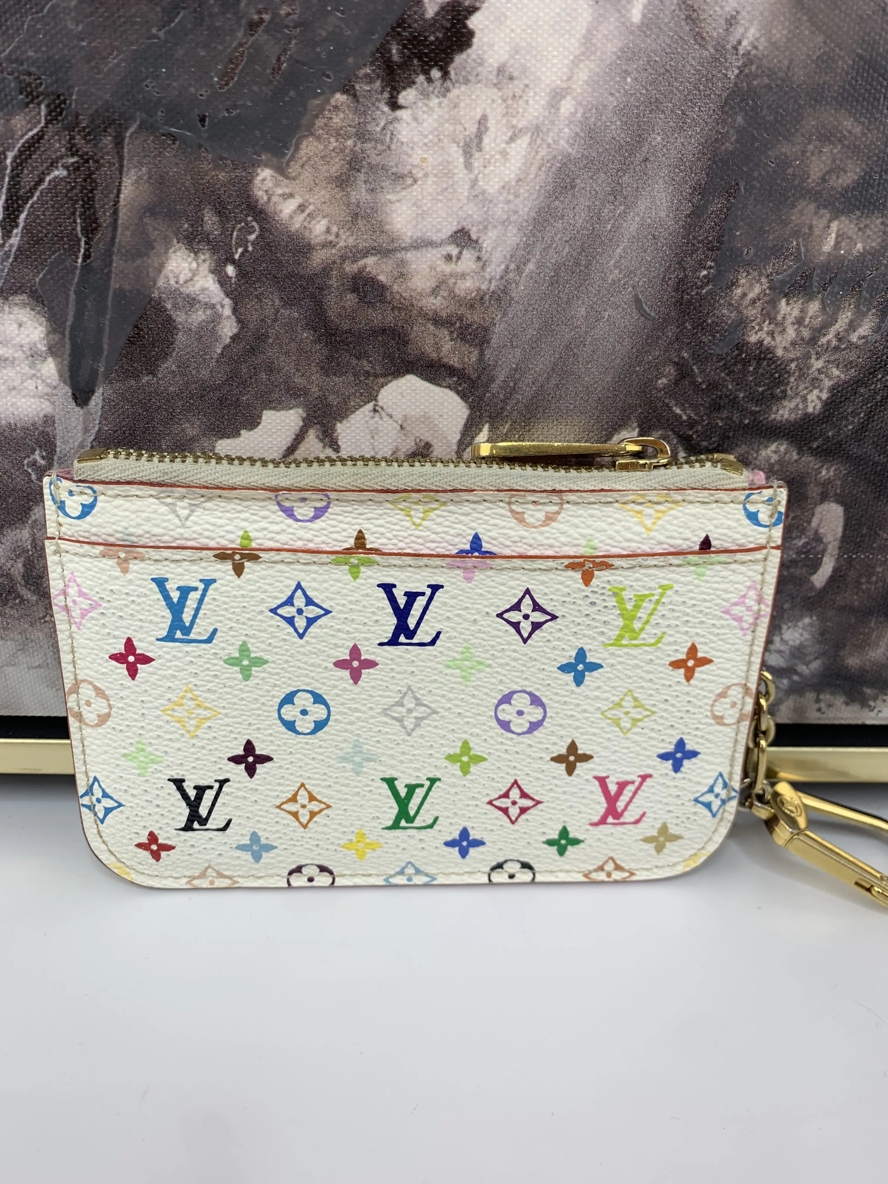 Pre-owned Louis Vuitton canvas Small Leather Goods Key Pouch