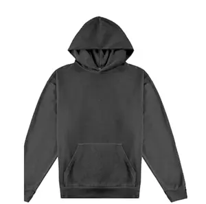 CUSTOM PRINTED DTG Oversized Black Dyed HOODIE
