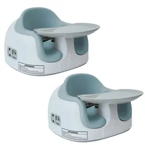 Bumbo Toddler Multi Seat 3-in-1 Booster High Chair & Tray, White/Mirage, 2 Pack