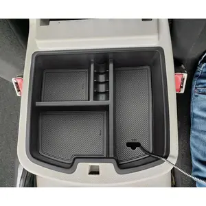 TOPINSTALL Center Console Organizer Compatible with 2007-2014 Chevy Silverado GMC Sierra Avalanche Tahoe Suburban Yukon Yukon XL Accessories, Truck Console Organizer Storage Full Size Tray