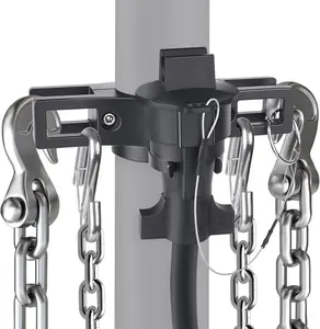 Heavy Duty Trailer Towing Organizer Powder Coating, Aluminum Chain Holder, 7 Way Plug Cover, a Lanyard with Aluminum Ferrule, Durable, Anti-Rust, Upgraded Design