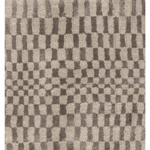 Canvello Modern Collection Hand-Loomed Silk & Wool Area Rug- 1'2" X 1'2"
