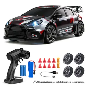 RC Drift Car, 1:24 Remote Control Car for Kids, 4WD High Speed RC Cars with LED Lights, Two Batteries, Extra Drifting Tires, Vehicle for Adults Boys Girls