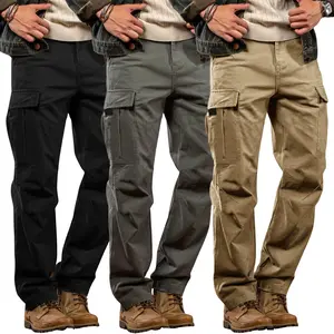 Vintage Milan-Inspired Straight-Leg Cargo Pants with Multi-Pocket Design - Rugged Style for Outdoor & Daily Wear