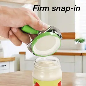 2 Counts Stainless Steel Jar Opener for Easy Opening, Vibrant White & Green Color Combo - Compact Can Opener for Elderly Kitchen Utensils
