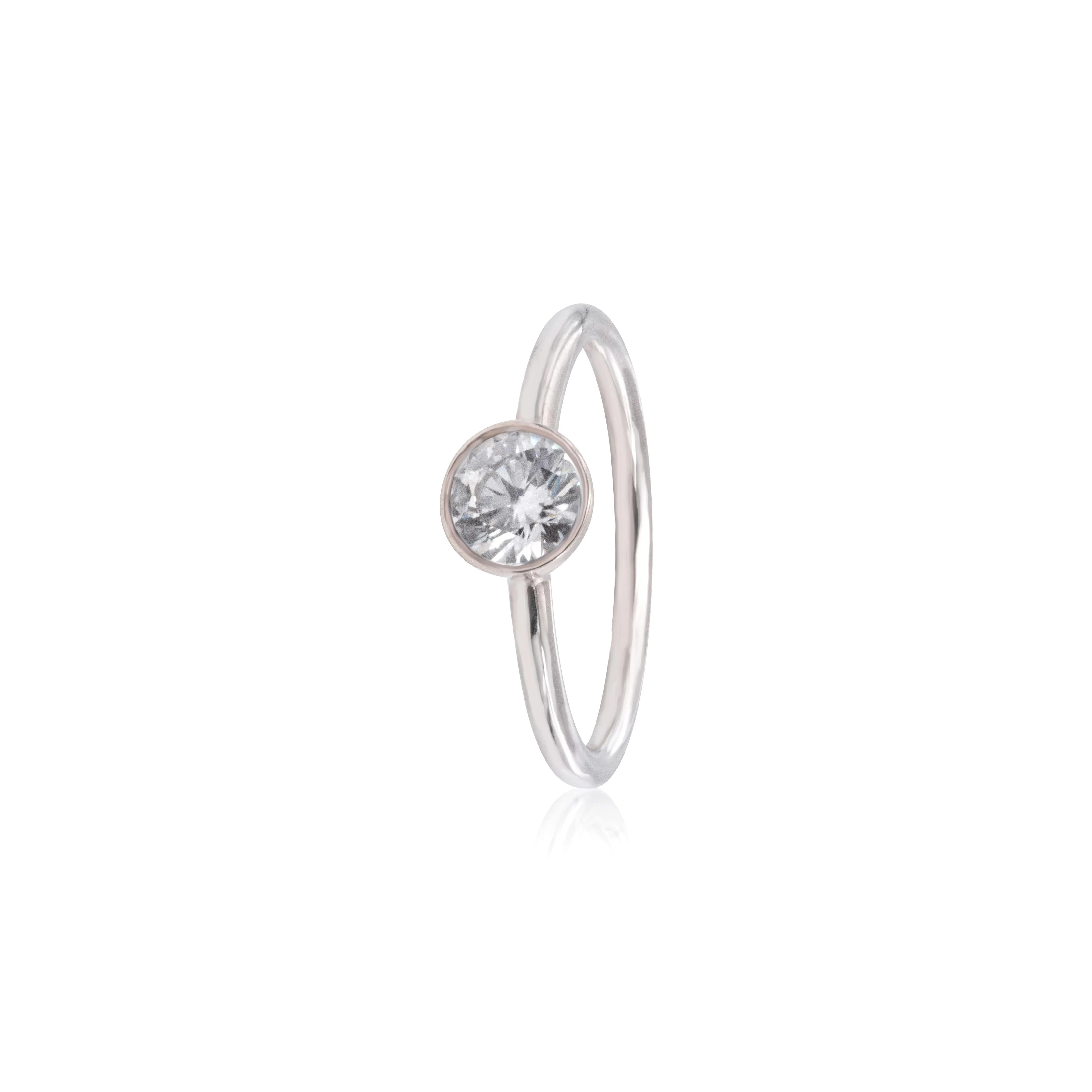 Pandora Petite Circle Ring Sterling Silver Women's Jewelry Size 60 191043CZ-60
