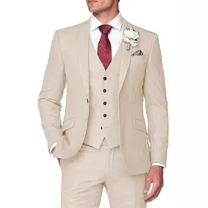 High-quality new men's suit casual business banquet suit set - 3-piece set for formal events and parties - dress suit for formal occasions(Jacket+Vest+Pants)