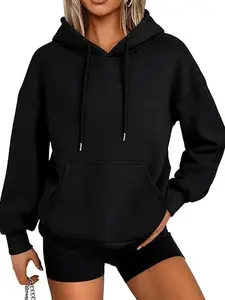 Holafish Crewneck Sweatshirt for Women Fitted Hooded Sweatshirts Fall Fashion Outfits 2025 Casual Sweaters Tops Workout Winter Clothes Unisex 100% Polyester Fabric