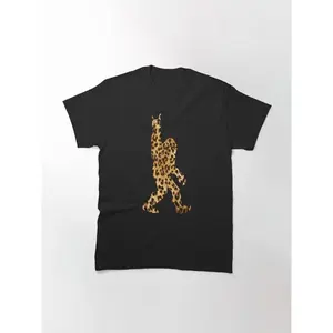 Funny Bigfoot Rock Roll Party Leopard Forest Camping Sasquatch Believers Classic T-Shirt