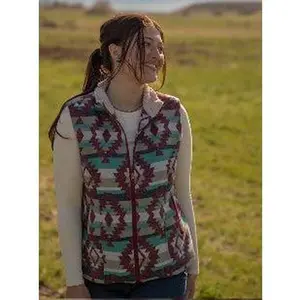 Ladies Aztec Vest with Sherpa Lining |L-25618