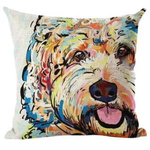 Golden Doodle Dog Pillow Cover size 18x18” Pillowcase, Birthday Holiday Gift For the Pet Lovers