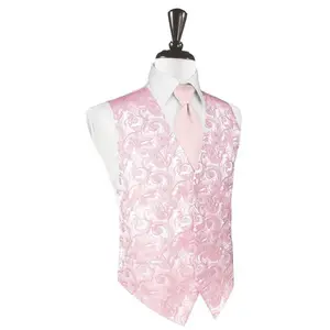 Pink Tapestry Tuxedo Vest