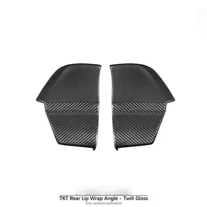 Suitable for the 2024 and newer Porsche Cayenne 9Y0.2 SD TKT rear lip with wrapped corners, dry carbon, adhesive
