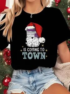 100% cotton women Funny Nurse Christmas Rn Tech Medical Assistant Holiday T-Shirt Print Round Neck Short Sleeve Streetwear Fashion Breathable Soft Unisex Designer Clothes For Women Casual Clothes