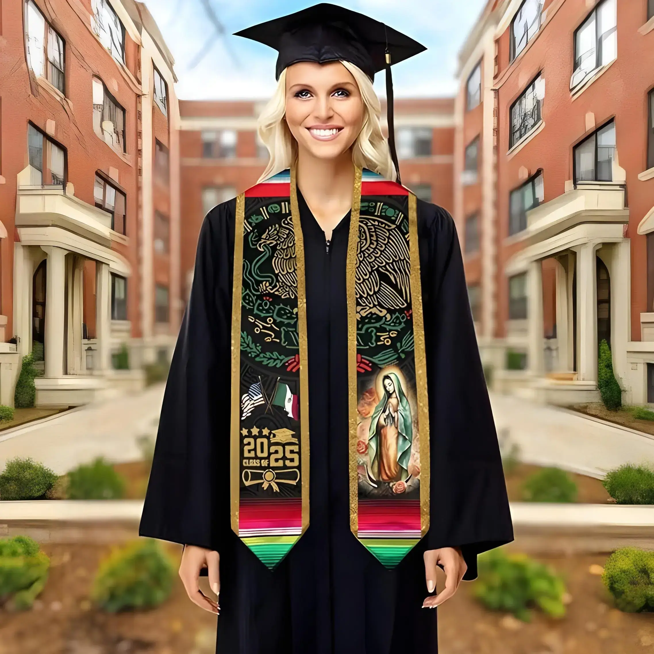 Mexican American Flag Graduation Sash, Mexican Graduation Sash 2025, Mexico Graduation Stoles Gift Mexican American Flag Graduation Sash, Mexican Graduation Sash 2025, Mexico Graduation Stoles Gift