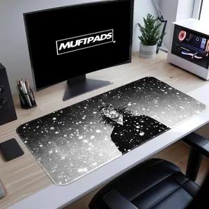 Vagabond Miyamoto Musashi Mouse Pad - Samurai Ink Art in Snow, Manga Warrior Desk Mat, Zen Battle Anime Gift