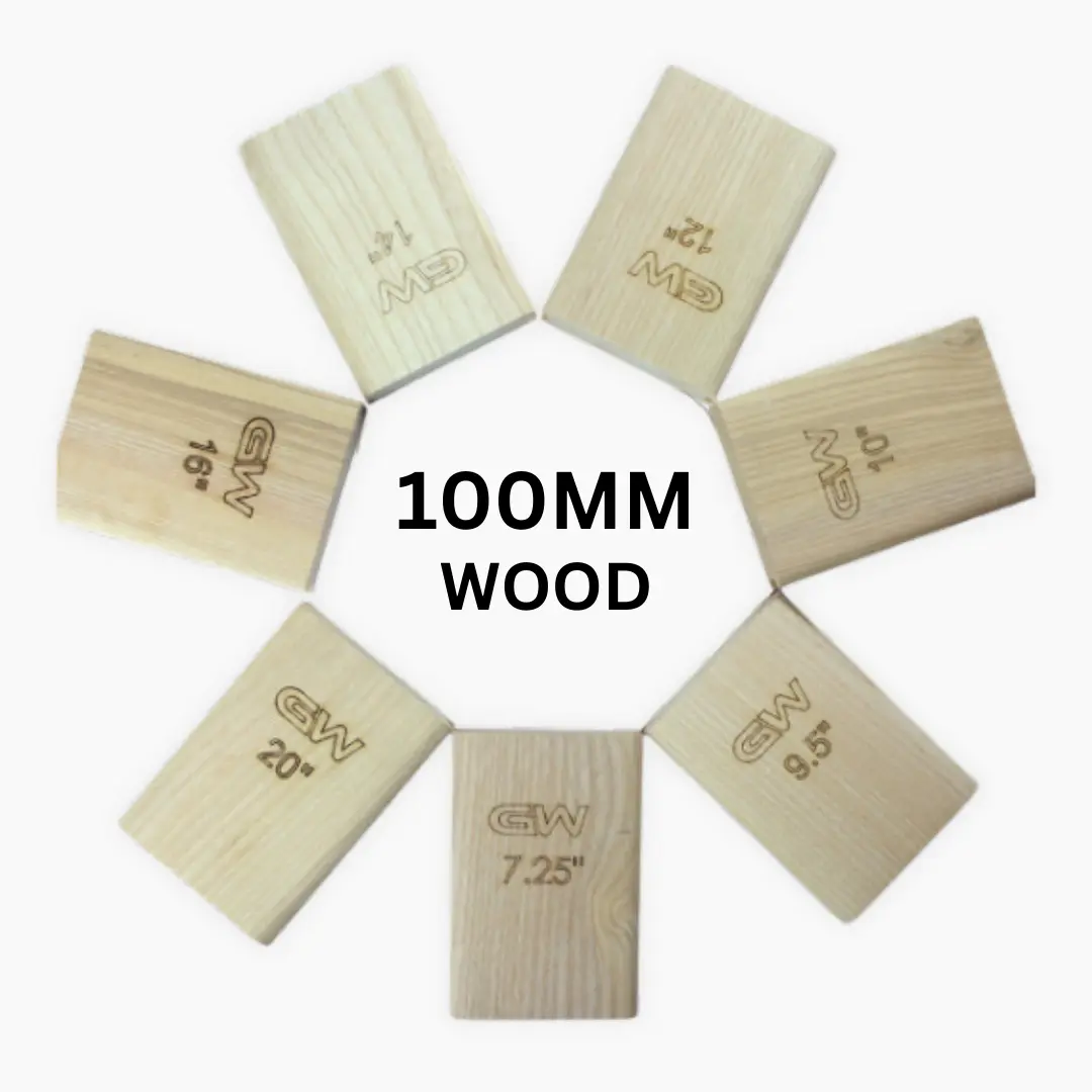 G&W Radius Sanding Block - 9.5" Radius Natural Wood Woodworking Tool, 70mm Width, 100mm Length, Precise Curve Abrasive Finishing Hardware