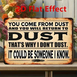 [Vintage Wooden Wall Art] 15cm x 20cm Vintage Wooden Wall Art | "You Come From Dust, You Will Return to Dust" Inspirational Home & Office Decor with 2D Plane Effect, Study Decoration