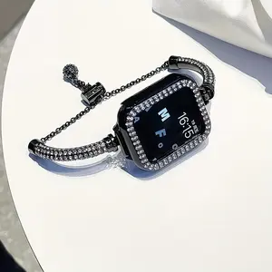 1pc Sparkling Crystal Apple Watch Band For 38mm-49mm & Ultra/Series 11-1, Alloy Metal Women's Fashion Bracelet - Luxury Gift for Her, Girlfriend, Friends, Apple Watch Bracelet, Smartband Accessory