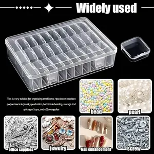 31pcs Plastic Storage Box Set, Jewelry Organizer, Jewelry Storage Unit, Bead Container, Rectangular Durable Material, Perfect for DIY Jewelry, Valentine's Gift