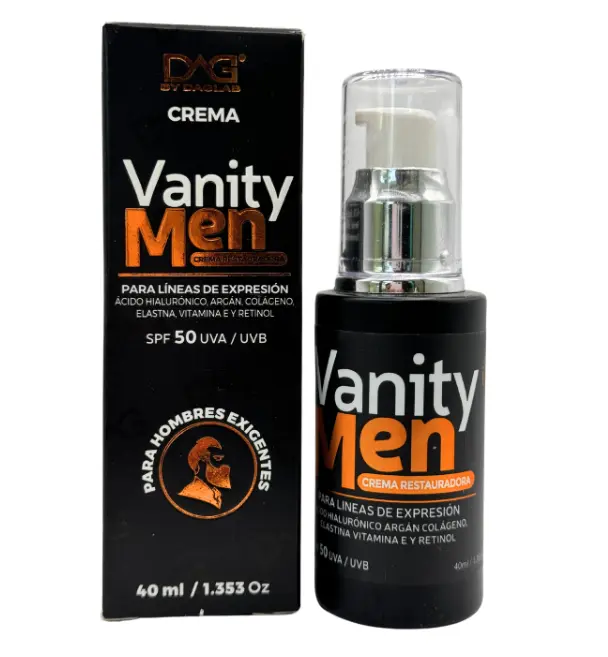 DAG by DAGLAB Men's Restorative Facial Cream - SPF 50 UVA/UVB Sun Protection, Retinol, Hyaluronic Acid, Argan Oil, Alcohol-Free, 24-Month Shelf Life, 40ml/1.35 oz, Moisturizing for Adults' Expression Lines