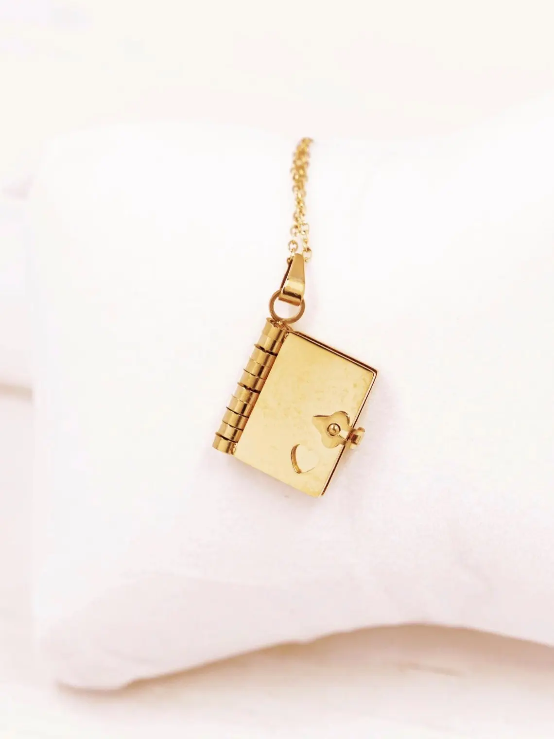 Personalized Engraved Mini Book Pendant Necklace, Custom Keepsake Reader Gift