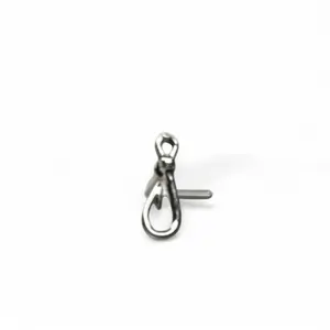 20G Fish Hook L Backing Nose Piercing