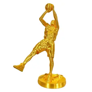 Gold Kobe Bryant Statue - Detailed Artwork, Base, and Base, Ideal for Collectors and Fans Decor Trophy Ornaments Case Lightweight Standing Shelf Star