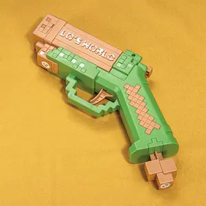 Tactical DIY Building Block Handle Set - Multiplayer Strategy Collaborative Toy Shooting Game for Outdoor Team Activities & Festival Gift Essential