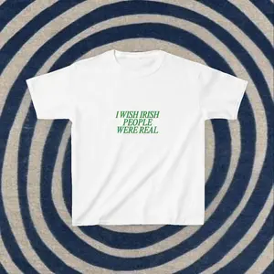 St Patty's Day BABY TEE Lucky Irish Trendy Retro Baby Tee St Paddys Day y2k 90s Style St. Patricks Day I Wish Irish Men Were Real Funny Tee