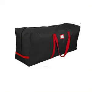 Heavy Duty Extra Large Christmas Tree Storage Bag 600D Oxford Waterproof Dustproof Scratch-Proof with Dual Zippers Wide Opening Red Handles Insert