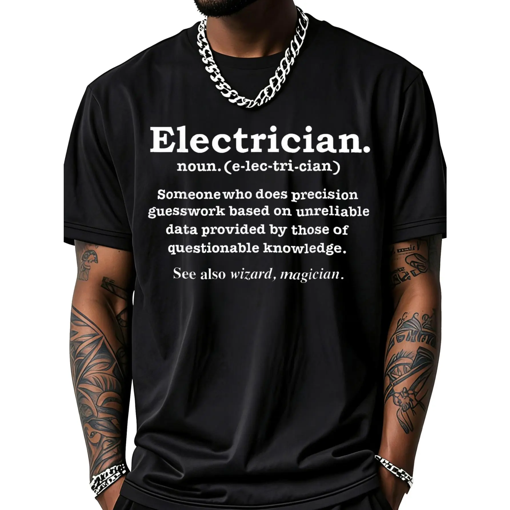 Funny Electrician Definition Gift Graduation Graduate Gift T-Shirt