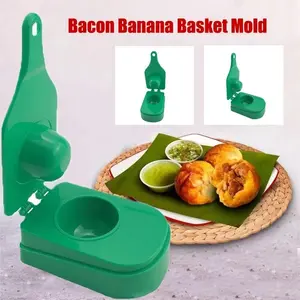 Pataconera Bacon Banana Basket Mold, Meatball Express Mold, Mofongo Tostones Kitchen Tool, Meatloaf Press, Meatball Maker Mold