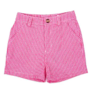 Boys Red Gingham Standard Shorts - Comfortable Fit, Versatile Style, Ideal for Everyday Wear